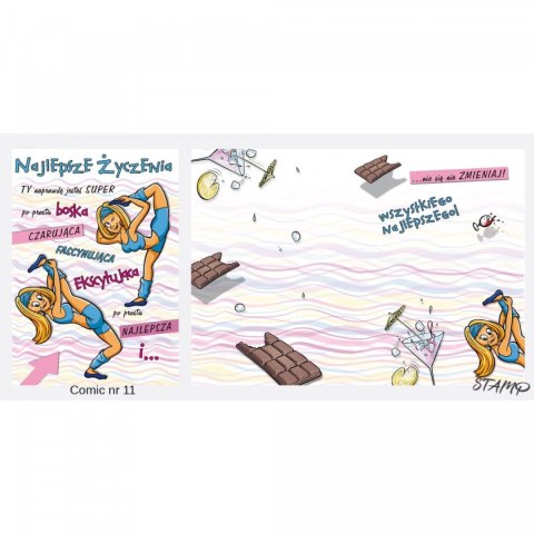 Kartka składana Ev-corp Comic Urodzinowy dla dziewczyny B6 (STKC-011) Kartka składana Ev-corp Comic Urodzinowy dla dziewczyny B6 (STKC-011)