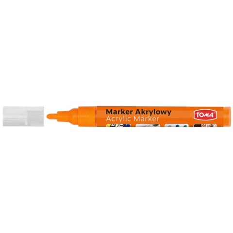 Marker specjalistyczny Toma akrylowy-pomarańczowy, pomarańczowe 2,5mm okrągła końcówka (TO-402) Marker specjalistyczny Toma akrylowy-pomarańczowy, pomarańczowe 2,5mm okrągła końcówka (TO-402)