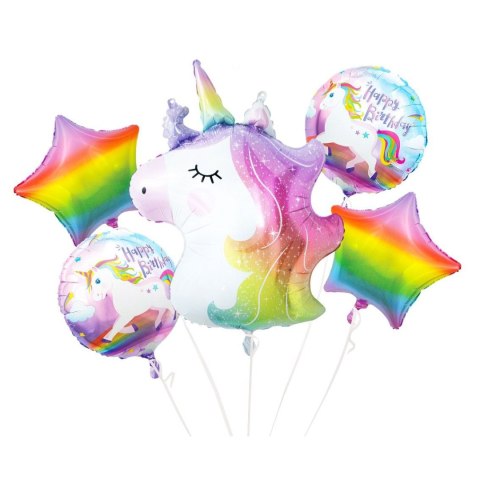 Balon foliowy Godan zestaw 5 szt. Jednorożec (BZ-HJED) Balon foliowy Godan zestaw 5 szt. Jednorożec (BZ-HJED)
