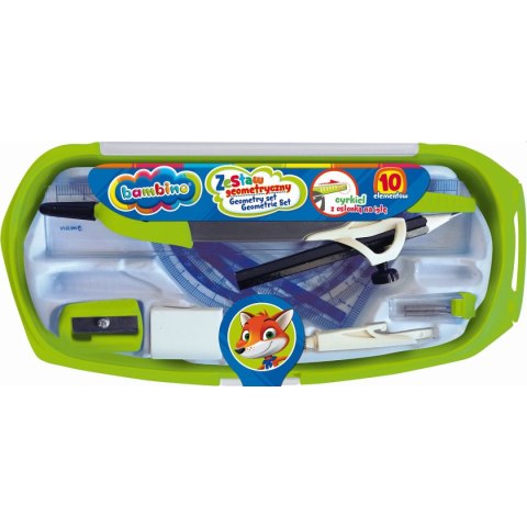 Komplet geometryczny Bambino z cyrklem 10 el 10 el. (5903235649752) Komplet geometryczny Bambino z cyrklem 10 el 10 el. (5903235649752)