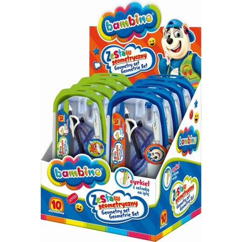Komplet geometryczny Bambino z cyrklem 10 el 10 el. (5903235649752) Komplet geometryczny Bambino z cyrklem 10 el 10 el. (5903235649752)
