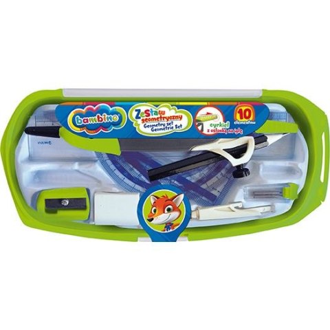 Komplet geometryczny Bambino z cyrklem 10 el 10 el. (5903235649752) Komplet geometryczny Bambino z cyrklem 10 el 10 el. (5903235649752)