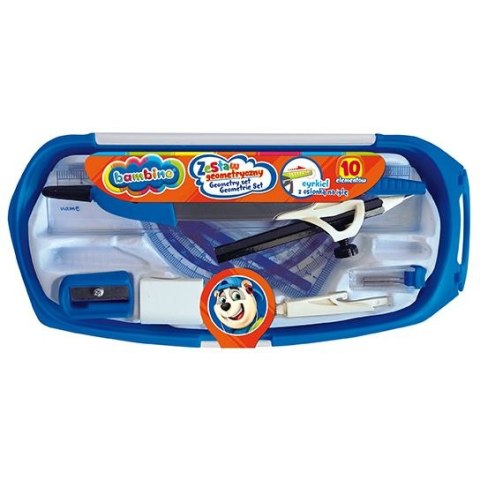 Komplet geometryczny Bambino z cyrklem 10 el 10 el. (5903235649752) Komplet geometryczny Bambino z cyrklem 10 el 10 el. (5903235649752)