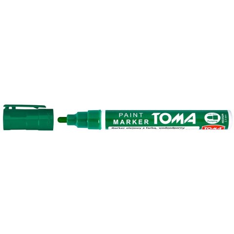 Marker olejowy Toma, zielony 2,5mm okrągła końcówka (TO-440 4 2) Marker olejowy Toma, zielony 2,5mm okrągła końcówka (TO-440 4 2)