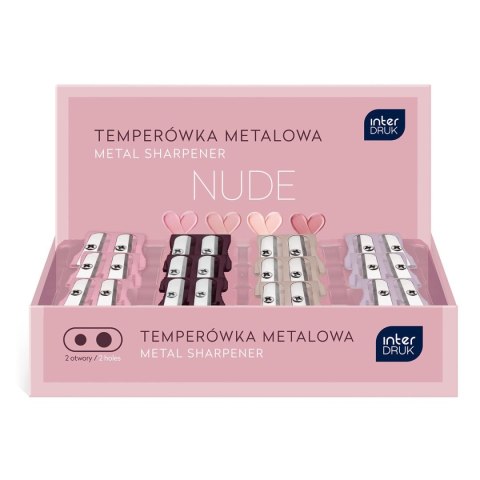 Temperówka Interdruk NUDE podwójna z pojemnikiem 5902277346568 Temperówka Interdruk NUDE podwójna z pojemnikiem 5902277346568