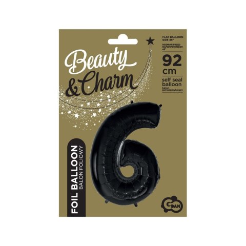 Balon foliowy Godan cyfra 6 CZARNA 45cal (FG-C85CZ0) Balon foliowy Godan cyfra 6 CZARNA 45cal (FG-C85CZ0)