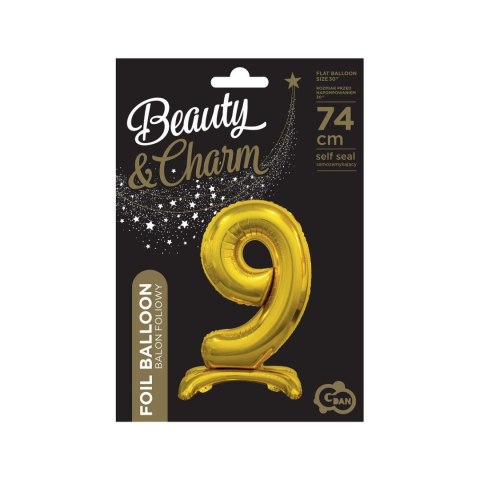 Balon gumowy Godan Beauty&Charm cyfra stojąca złota złota 750mm 30cal (BC-ASZ9) Balon gumowy Godan Beauty&Charm cyfra stojąca złota złota 750mm 30cal (BC-ASZ9)