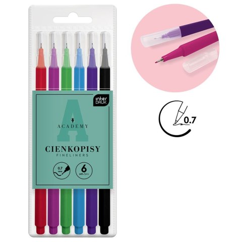 Cienkopis Interdruk ACADEMY, mix 0,7mm 6kol. (5902277350046) Cienkopis Interdruk ACADEMY, mix 0,7mm 6kol. (5902277350046)