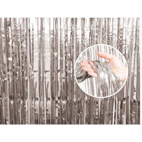 Dekoracja Godan kurtyna na drzwi srebrna 90 x 240 cm (PF-KDSR) Dekoracja Godan kurtyna na drzwi srebrna 90 x 240 cm (PF-KDSR)