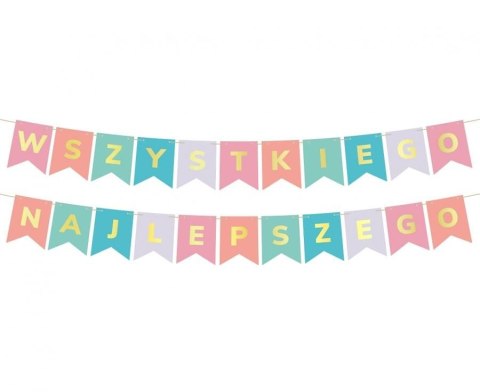 Girlanda Godan Wszystkiego Najlepszego, kolorowa, 2x250 cm (RV-GPWN) Girlanda Godan Wszystkiego Najlepszego, kolorowa, 2x250 cm (RV-GPWN)
