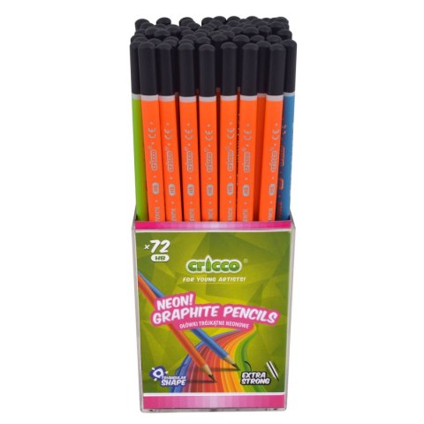 Ołówek Cricco neonowy 5902273515705 HB (trójkątny)
