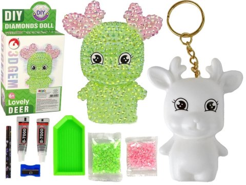 Zestaw kreatywny dla dzieci Lean Zestaw DIY Diamentowy Renifer DIY Kryształki Brelok 3D Zielony (13048) Zestaw kreatywny dla dzieci Lean Zestaw DIY Diamentowy Renifer DIY Kryształki Brelok 3D Zielony (13048)