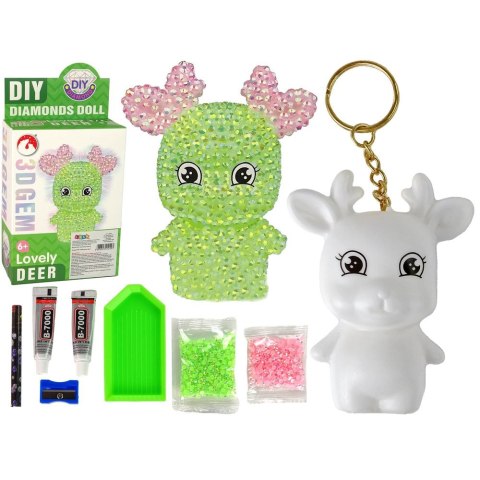 Zestaw kreatywny dla dzieci Lean Zestaw DIY Diamentowy Renifer DIY Kryształki Brelok 3D Zielony (13048) Zestaw kreatywny dla dzieci Lean Zestaw DIY Diamentowy Renifer DIY Kryształki Brelok 3D Zielony (13048)