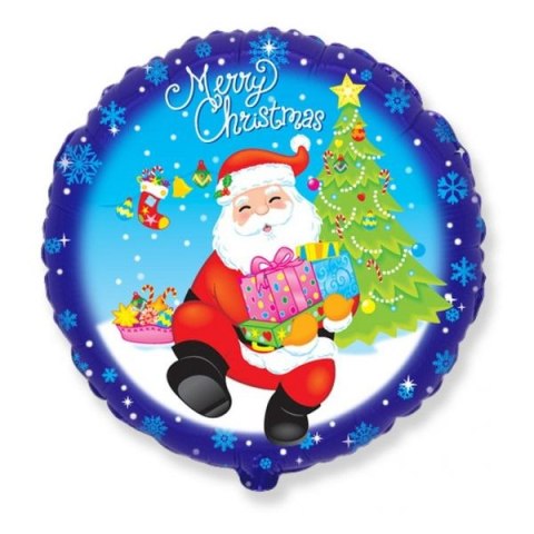 Balon foliowy Godan Mikołaj z prezentami 18cal (B401531) Balon foliowy Godan Mikołaj z prezentami 18cal (B401531)