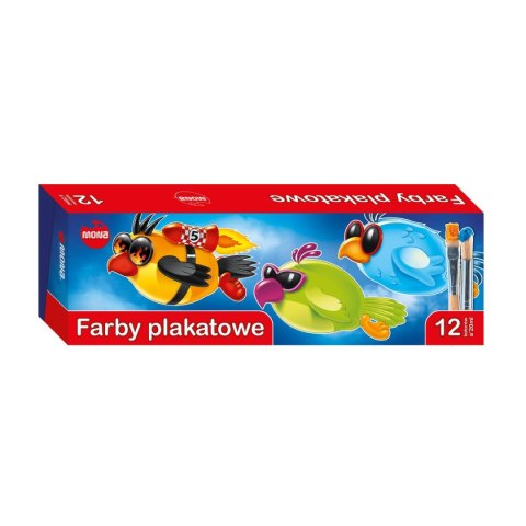 Farby plakatowe Mona kolor: mix 20ml 12 kolor. Farby plakatowe Mona kolor: mix 20ml 12 kolor.