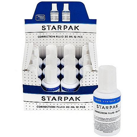 Korektor w płynie (z pędzelkiem) Starpak 20ml (146441) Korektor w płynie (z pędzelkiem) Starpak 20ml (146441)