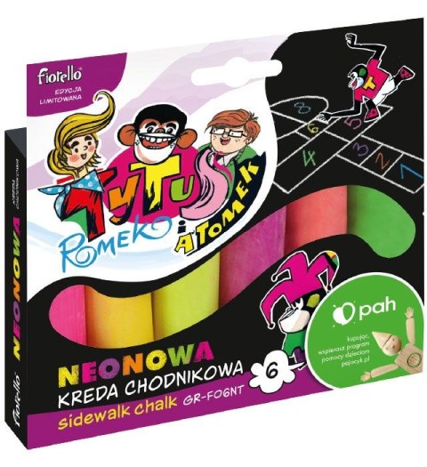 Kreda chodnikowa Fiorello Tytus Romek I Atomek mix (170-2728) 6 sztuk Kreda chodnikowa Fiorello Tytus Romek I Atomek mix (170-2728) 6 sztuk