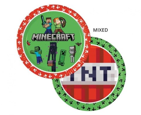Talerz jednorazowy Godan Minecraft śr. 230mm 8 szt (95441) Talerz jednorazowy Godan Minecraft śr. 230mm 8 szt (95441)