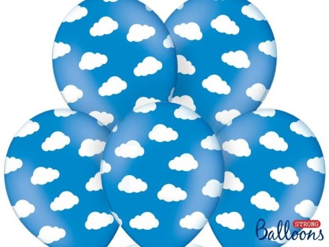 Balon gumowy Partydeco CHMURKI 6 szt niebiesko-biały 300mm (SB14P-230-00) Balon gumowy Partydeco CHMURKI 6 szt niebiesko-biały 300mm (SB14P-230-00)