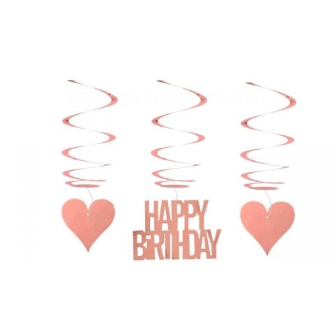 Dekoracja Antella Happy Birthday serca 3szt. (DF-003) Dekoracja Antella Happy Birthday serca 3szt. (DF-003)