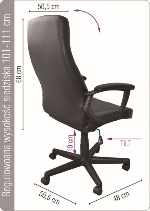 Fotel biurowy Office Products Crete czarny (23023311-05) Fotel biurowy Office Products Crete czarny (23023311-05)