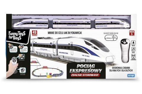 Lokomotywa Artyk Toys for boys pociąg ekspresowy na pilota 49 elementów (130908) Lokomotywa Artyk Toys for boys pociąg ekspresowy na pilota 49 elementów (130908)