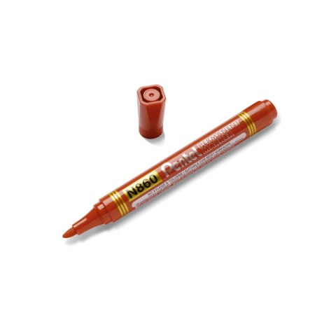 Marker permanentny Pentel, czerwony 1,2-4,5mm ścięta końcówka Marker permanentny Pentel, czerwony 1,2-4,5mm ścięta końcówka