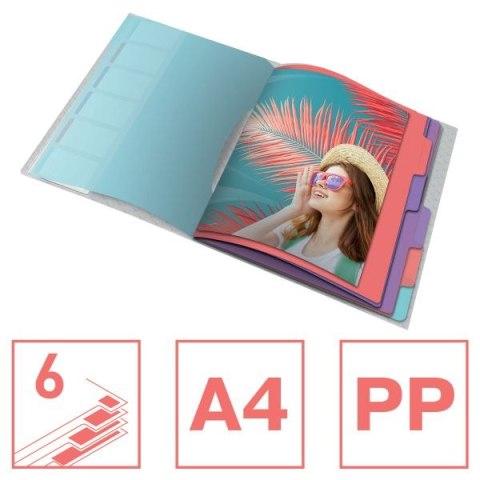 Teczka z przegródkami Esselte Colour Breeze segregująca A4 kolor: niebieski 6 przegródek (626255) Teczka z przegródkami Esselte Colour Breeze segregująca A4 kolor: niebieski 6 przegródek (626255)
