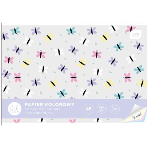 Zeszyt papierów kolorowych Interdruk PASTEL A5 115g 10k Zeszyt papierów kolorowych Interdruk PASTEL A5 115g 10k