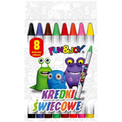 Kredki świecowe Fun&Joy 8 kol. (FJ2108D) Kredki świecowe Fun&Joy 8 kol. (FJ2108D)