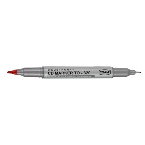 Marker do cd Toma czerony dwustronny, czerwony 0,5-1,0mm (To-320)
