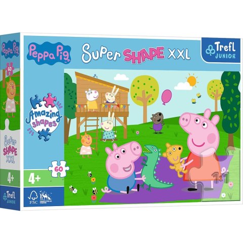 Puzzle Trefl Peppa Pig XXL Zabawy z braciszkiem 60 el. (50011) Puzzle Trefl Peppa Pig XXL Zabawy z braciszkiem 60 el. (50011)