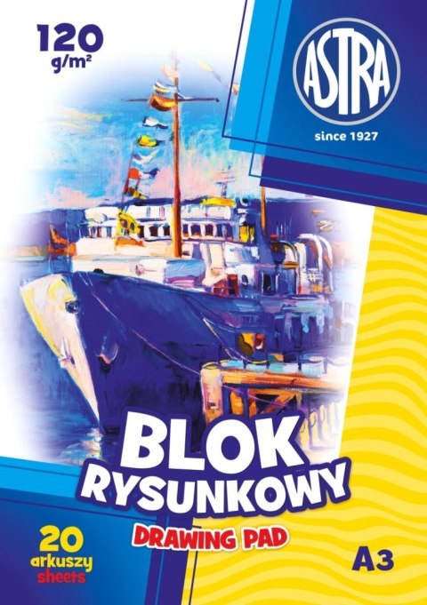 Blok rysunkowy Astra A3 biały 120g 20k (106119003) Blok rysunkowy Astra A3 biały 120g 20k (106119003)