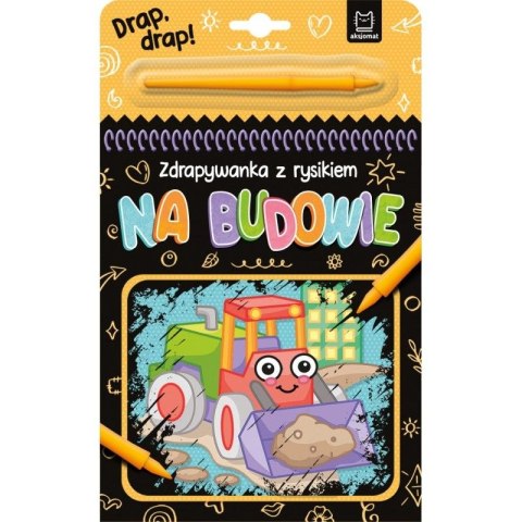 Książeczka edukacyjna Aksjomat Na budowie. Zdrapywanka z rysikiem Książeczka edukacyjna Aksjomat Na budowie. Zdrapywanka z rysikiem