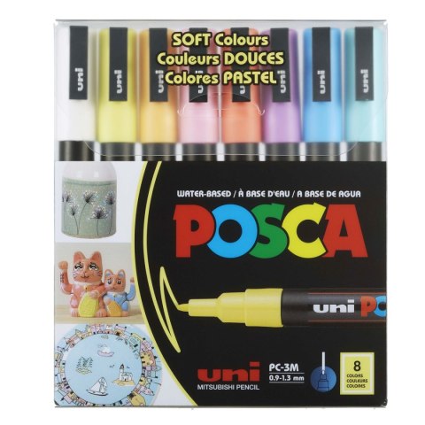 Marker specjalistyczny Posca SOFT COLORS 8 sztuk, mix 0,9-1,3mm okrągła końcówka (177313) Marker specjalistyczny Posca SOFT COLORS 8 sztuk, mix 0,9-1,3mm okrągła końcówka (177313)