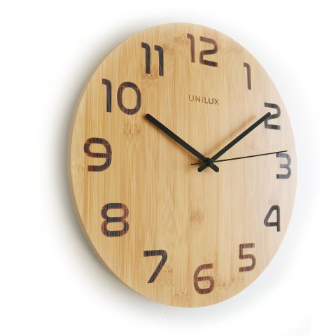 Zegar ścienny Unilux Palma bamboo drewno (400140806)