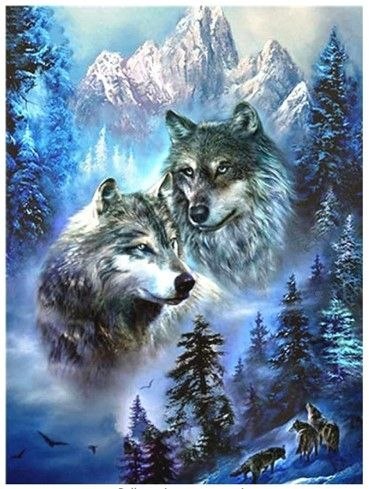Zestaw kreatywny Norimpex Diamentowa mozaika wilki w górach 40x30cm (NO-1009379) Zestaw kreatywny Norimpex Diamentowa mozaika wilki w górach 40x30cm (NO-1009379)