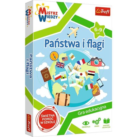 Gra edukacyjna Trefl Mistrz Wiedzy Państwa i flagi (01953) Gra edukacyjna Trefl Mistrz Wiedzy Państwa i flagi (01953)
