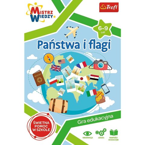 Gra edukacyjna Trefl Mistrz Wiedzy Państwa i flagi (01953) Gra edukacyjna Trefl Mistrz Wiedzy Państwa i flagi (01953)