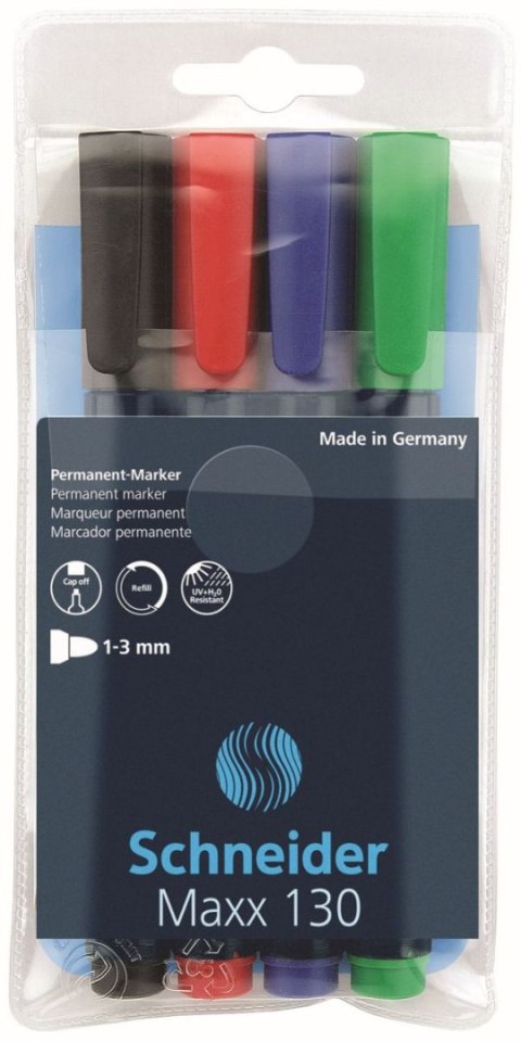 Marker permanentny Schneider Maxx 130, mix 1-3mm okrągła końcówka (SR113094) Marker permanentny Schneider Maxx 130, mix 1-3mm okrągła końcówka (SR113094)