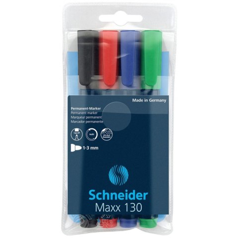 Marker permanentny Schneider Maxx 130, mix 1-3mm okrągła końcówka (SR113094) Marker permanentny Schneider Maxx 130, mix 1-3mm okrągła końcówka (SR113094)