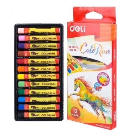 Pastele olejne Deli COLORUN 12 kol 12 kol. (EC20200) Pastele olejne Deli COLORUN 12 kol 12 kol. (EC20200)