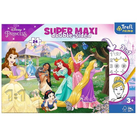 Puzzle Trefl Disney Princess Super maxi Wesołe Księżniczki 24 el. (41008) Puzzle Trefl Disney Princess Super maxi Wesołe Księżniczki 24 el. (41008)
