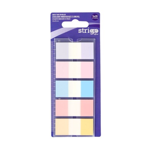 Zakładka indeksująca Strigo 45x25mmx5 bloczki 59056588102221 (SSN019) Zakładka indeksująca Strigo 45x25mmx5 bloczki 59056588102221 (SSN019)