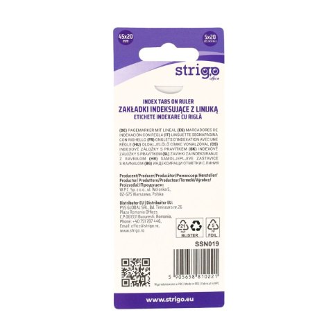 Zakładka indeksująca Strigo 45x25mmx5 bloczki 59056588102221 (SSN019) Zakładka indeksująca Strigo 45x25mmx5 bloczki 59056588102221 (SSN019)