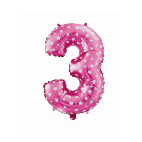 Balon foliowy Godan różowy cyfra 3 26 cali 26cal (hs-c26r3) Balon foliowy Godan różowy cyfra 3 26 cali 26cal (hs-c26r3)