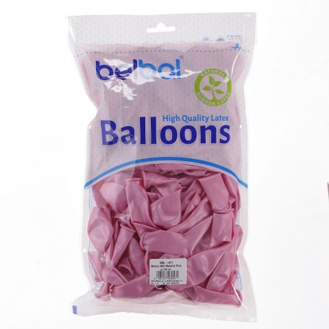 Balon gumowy Partydeco metalizowany 100 szt różowy jasny 12cal (071) Balon gumowy Partydeco metalizowany 100 szt różowy jasny 12cal (071)