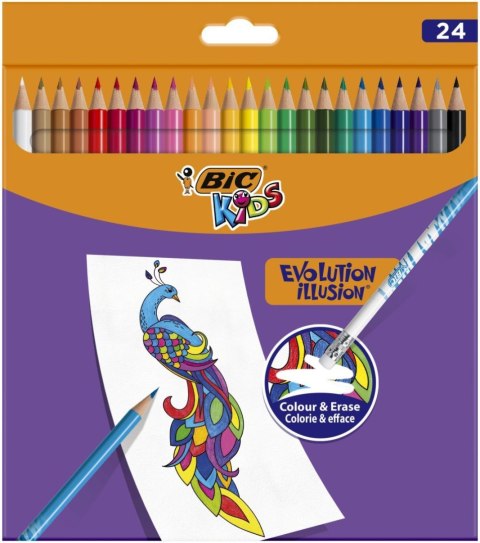 Kredki ołówkowe Bic ILLUSION 24 kol. (987869) Kredki ołówkowe Bic ILLUSION 24 kol. (987869)