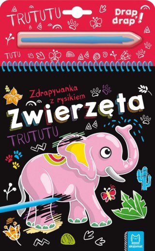 Książeczka edukacyjna Aksjomat Zwierzęta. Zdrapywanka z rysikiem