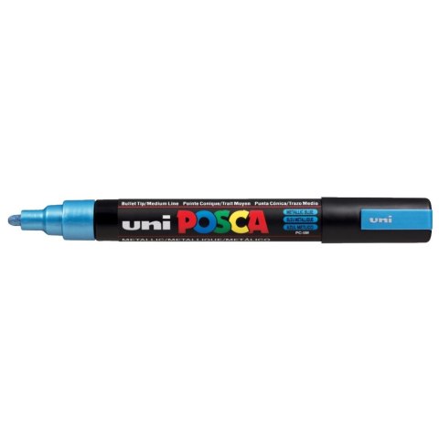 Marker specjalistyczny Uni Posca, niebieski metaliczny 1,8-2,5mm okrągła końcówka (PC-5M metalic) Marker specjalistyczny Uni Posca, niebieski metaliczny 1,8-2,5mm okrągła końcówka (PC-5M metalic)